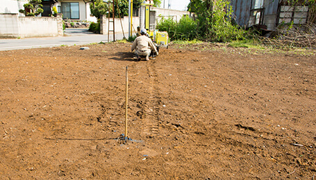 「埋蔵物の確認・整地作業」イメージ