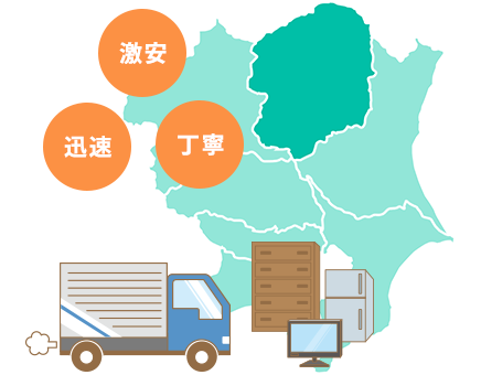不用品回収クオーレ栃木は栃木県内全域を対象に不用品・粗大ゴミの回収・処分を承ります。