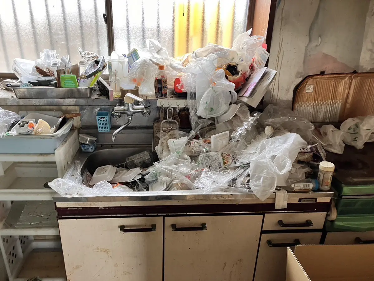 台所に溜まったゴミの片付けと不用品処分のご依頼です｜栃木・宇都宮の 